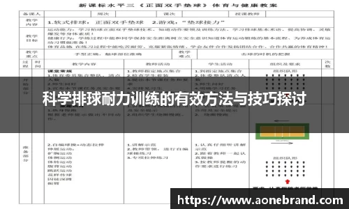 科学排球耐力训练的有效方法与技巧探讨