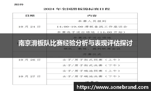 南京滑板队比赛经验分析与表现评估探讨