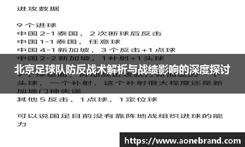 北京足球队防反战术解析与战绩影响的深度探讨