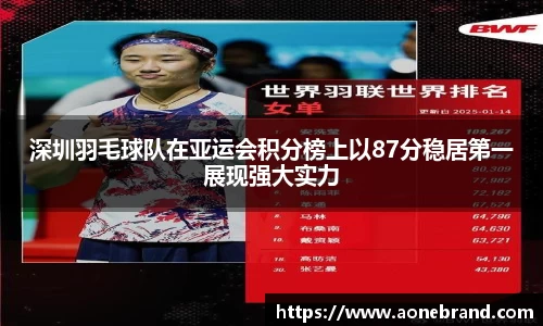 深圳羽毛球队在亚运会积分榜上以87分稳居第一展现强大实力